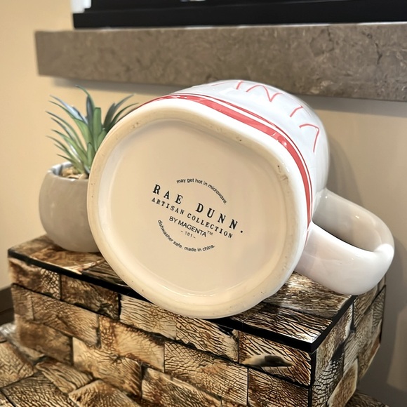 NEW RAE DUNN SANTA Christmas Large Ceramic Mug Festive Celebrate Stripes - Picture 5 of 7